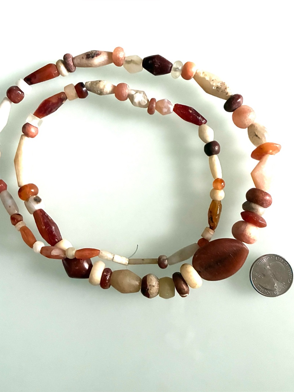 Vintage Carnelian & Agate Necklace from West Africa